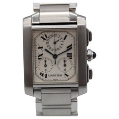 Cartier Tank Française Chronographe -30mm - Modèle 2303 - Set complet