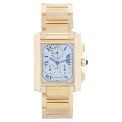 Cartier Tank Francaise Chronograph Men's 18k Gold Watch W5000556