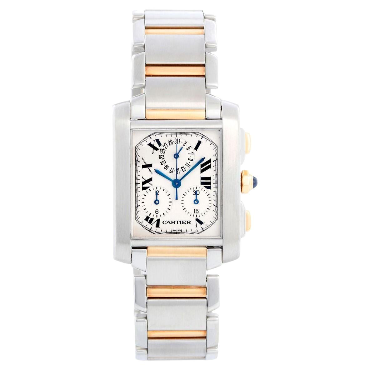 Cartier Tank Francaise Chronograph Men's Steel and Gold Watch at 1stDibs |  cartier tank chrono, cartier tank americaine chronograph gold, cartier tank  francaise mens