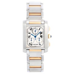 Used Cartier Tank Francaise Chronograph Men's Steel & Gold Watch