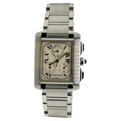 Cartier: Edelstahl-Chronograph Tank Francaise Ref. 2303