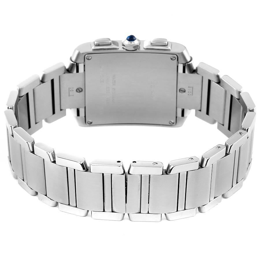 Cartier Tank Francaise Chronograph Steel Mens Watch W51024Q3 2