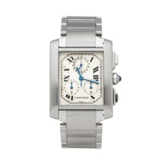 Montre-bracelet Cartier Tank Francaise Chronoreflex en acier inoxydable 2303 OR W51001Q3