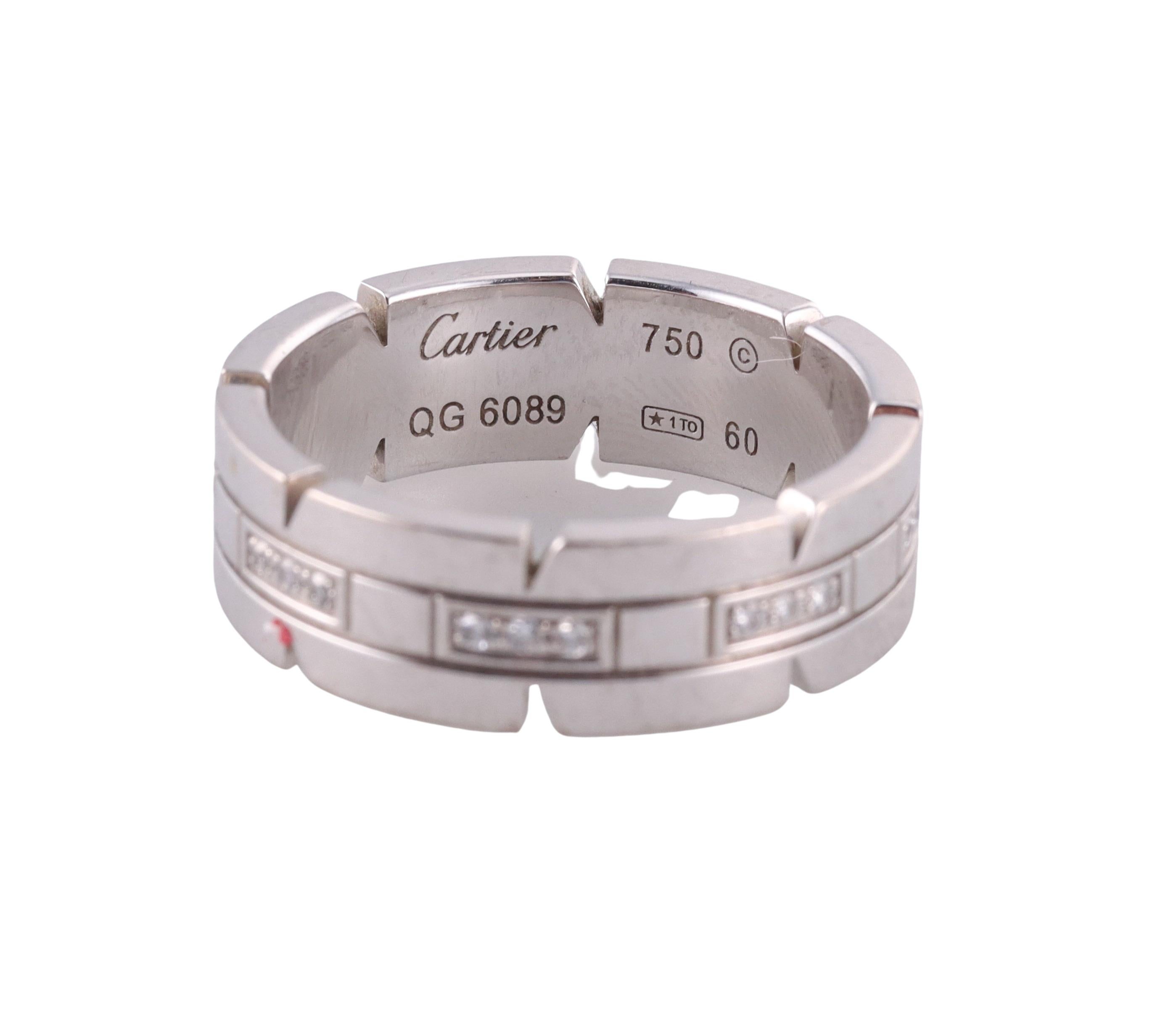 Cartier Goldring, Tank Francaise Diamant-Goldring (Rundschliff) im Angebot