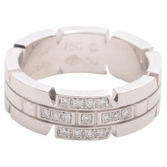 Cartier Tank Francaise Diamond Ring - 750(WG) - 9.0g - Size 50 - B4064350