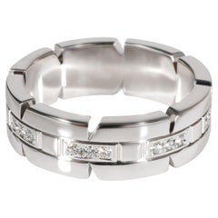 Cartier Tank Francaise Diamond Ring in 18k White Gold 0.17 CTW