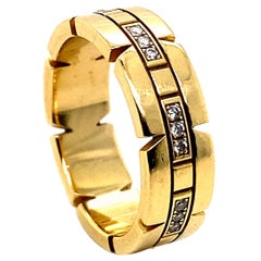 Cartier, bague Tank Francaise en or 18 carats sertie de diamants
