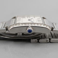 Cartier Tank Francaise Diamond Stainless Steel Quartz Ladies Watch