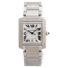 Cartier Tank Française, Gents Size, Outstanding Condition, Box & Papers
