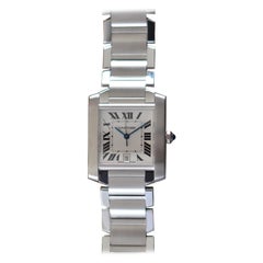 Cartier Tank Française GM Edelstahl Automatik Ungetragen Komplett-Set