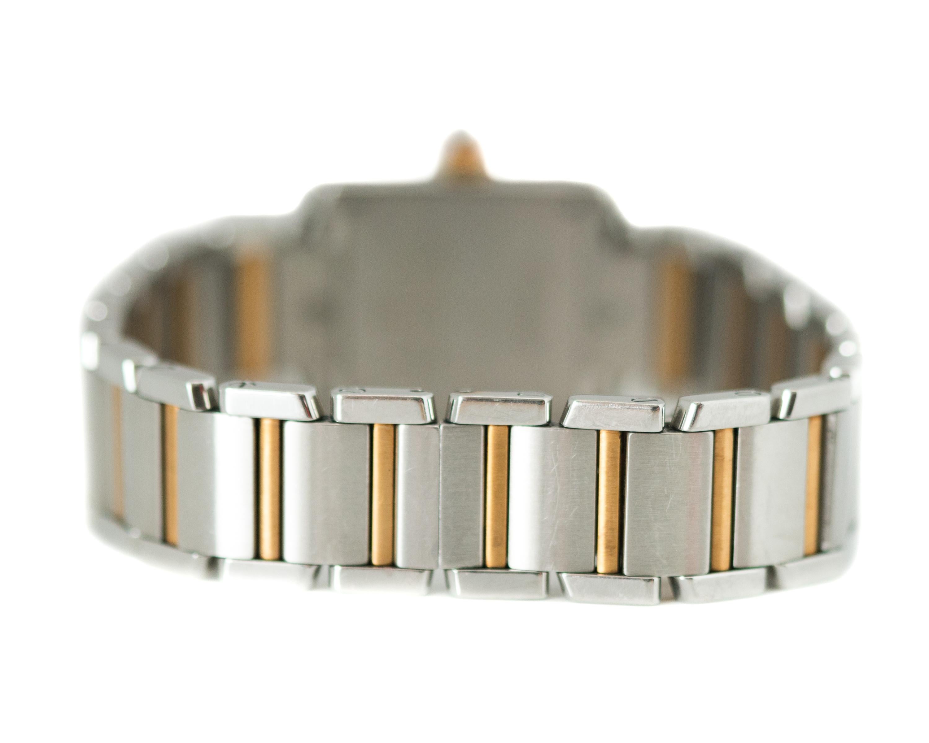Contemporary Cartier Tank Française Ladies 18 Karat Gold Two-Tone Wristwatch