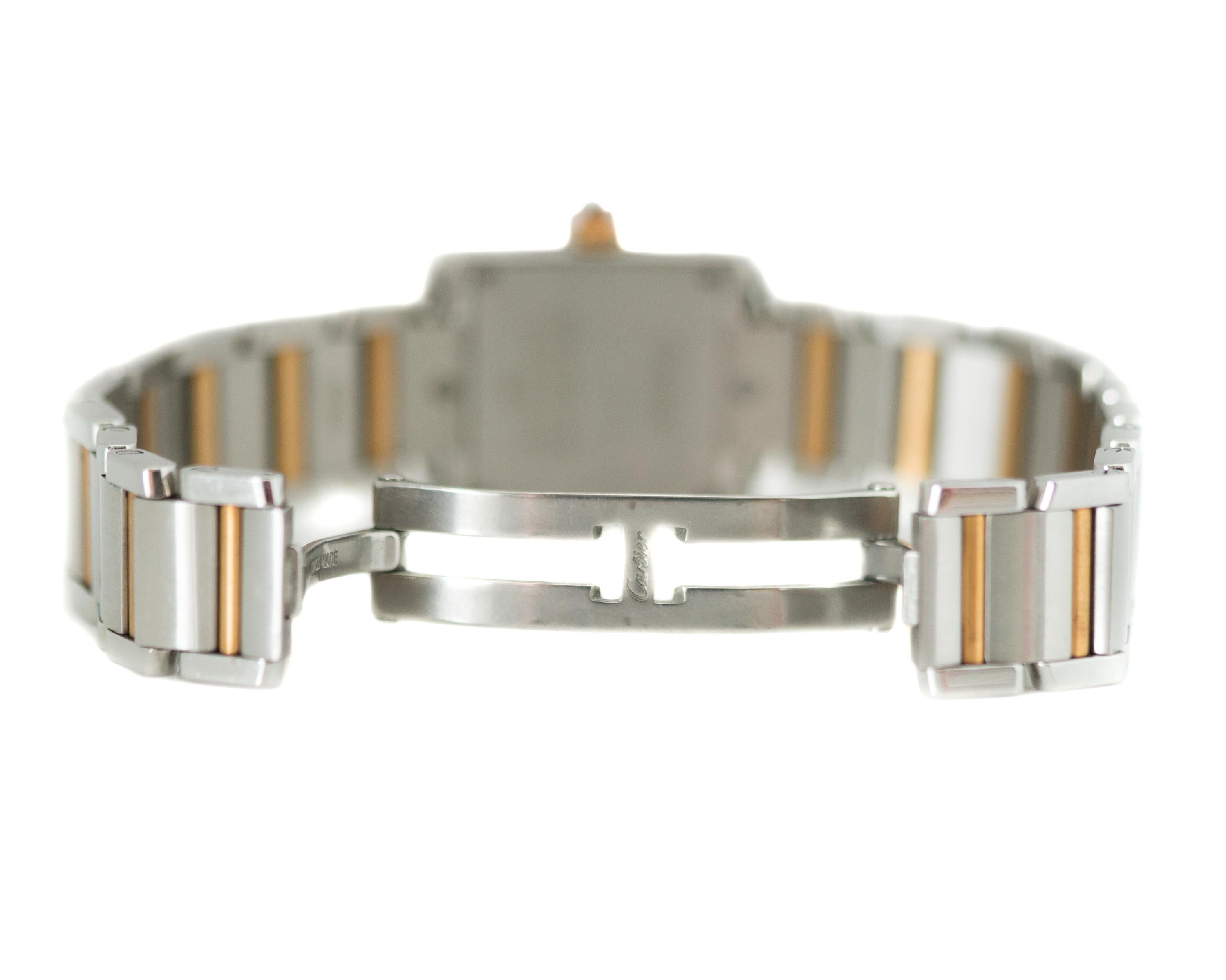Cartier Tank Française Ladies 18 Karat Gold Two-Tone Wristwatch In Good Condition In Atlanta, GA
