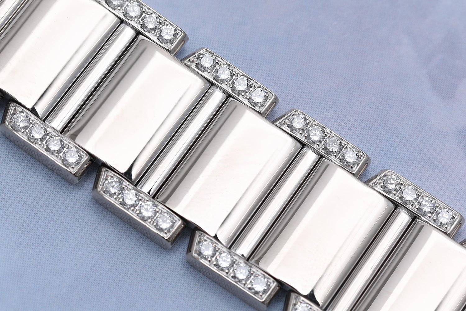 Cartier: 18 Karat Weißgold Uhr Tank Francaise für Damen mit Diamanten in Fabrik-Fabrik 4