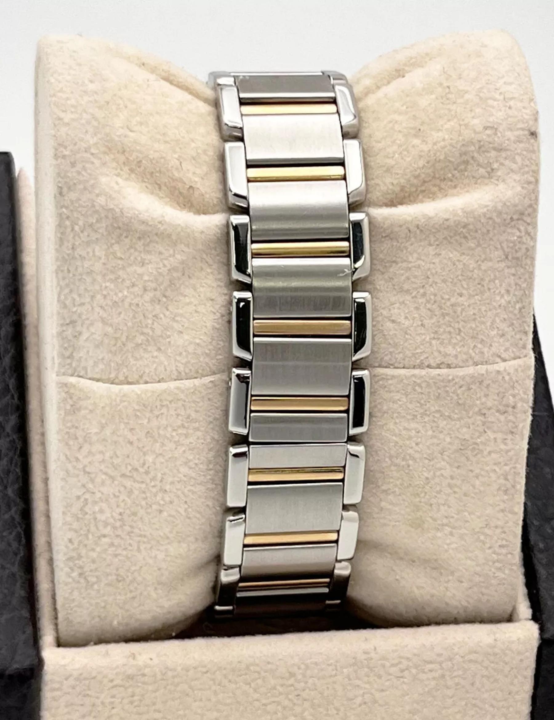 Cartier Tank Francaise 2384 or jaune 18 carats acier inoxydable pour femmes 2