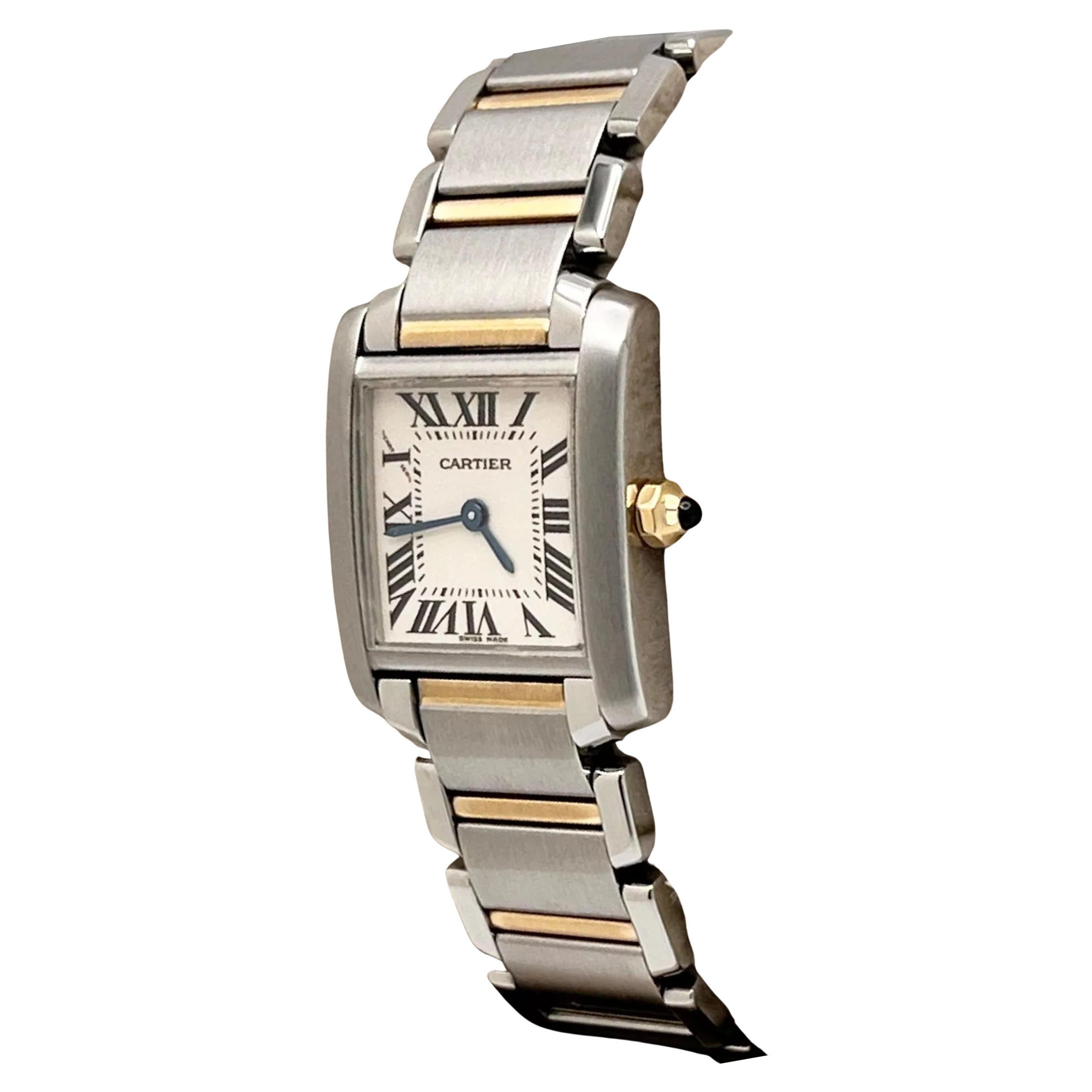 Cartier Tank Francaise Donna 2384 Oro giallo 18 carati Acciaio inossidabile