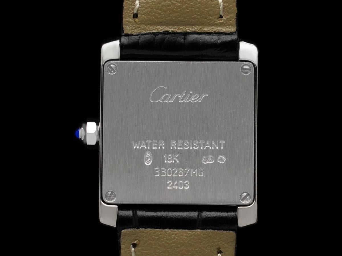 Cartier Tank Francaise Ladies Ref. 2403 Watch - 18K White Gold For Sale 2