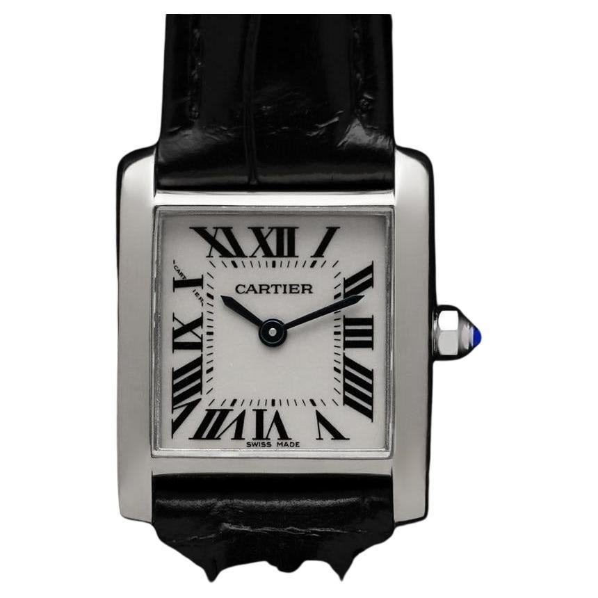 Cartier Tank Francaise Ladies Ref. 2403 Watch - 18K White Gold For Sale