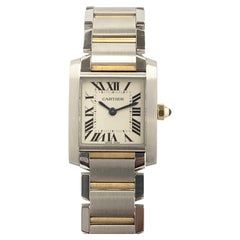 Cartier Tank Francaise Ladies Steel and Gold Quartz Wrist Watch