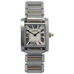 Cartier Montre-bracelet Tank Francaise pour femme en acier et or jaune à quartz
