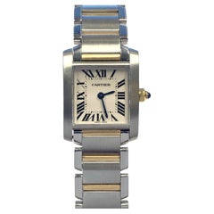 Cartier Montre-bracelet Tank Francaise pour femme en acier et or jaune à quartz