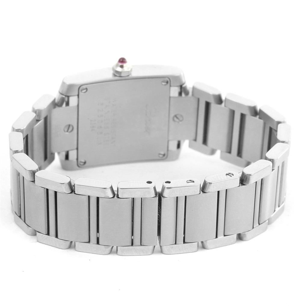 Cartier Tank Francaise Ladies Steel Limited Edition Watch W51031Q3 For Sale 6