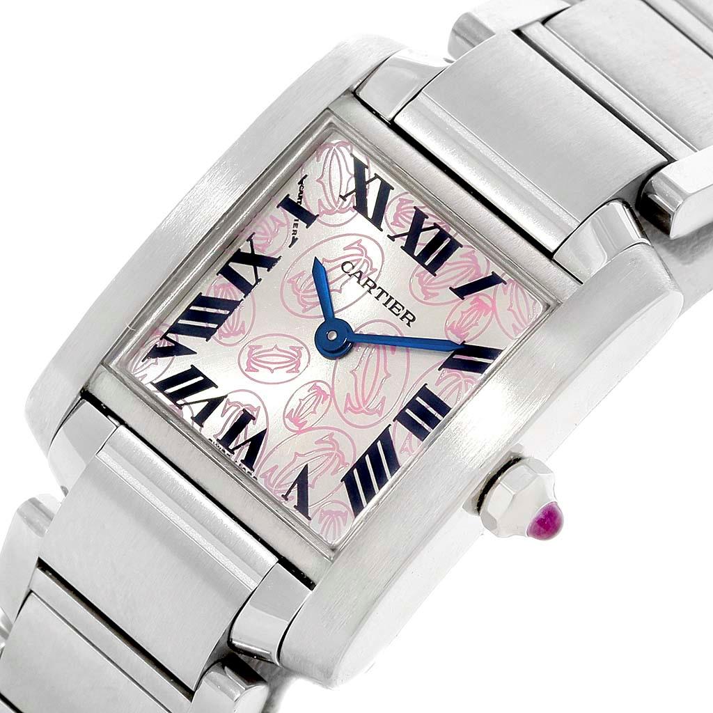 Cartier Tank Francaise Ladies Steel Limited Edition Watch W51031Q3 For Sale 3