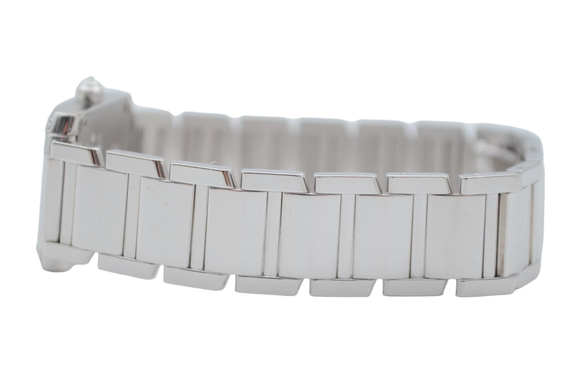 Cartier Tank Francaise Dama Oro Blanco 18K Bisel Diamante 20x25mm Ref: 2365 2