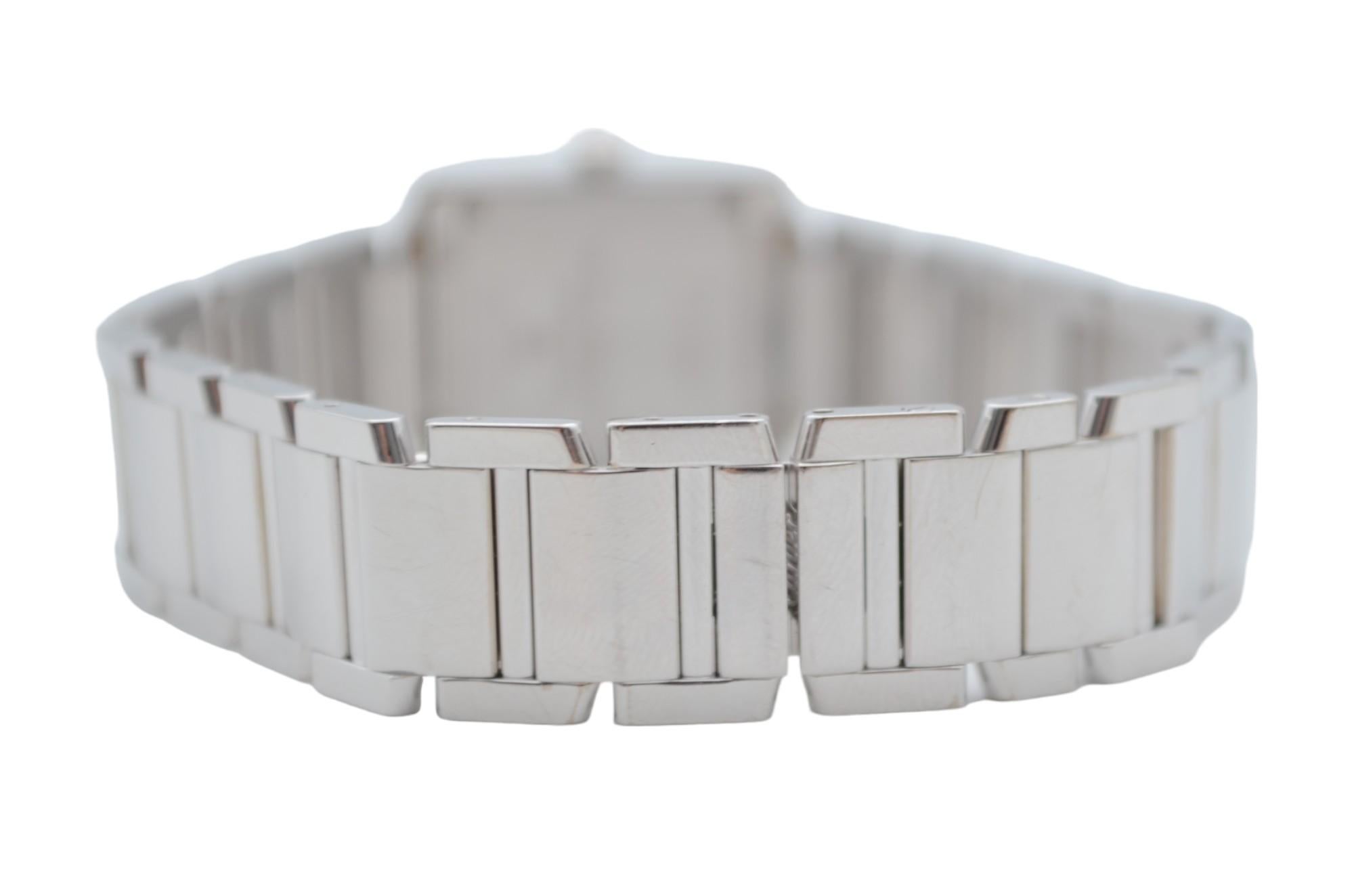 Cartier Tank Francaise Dama Oro Blanco 18K Bisel Diamante 20x25mm Ref: 2365 3