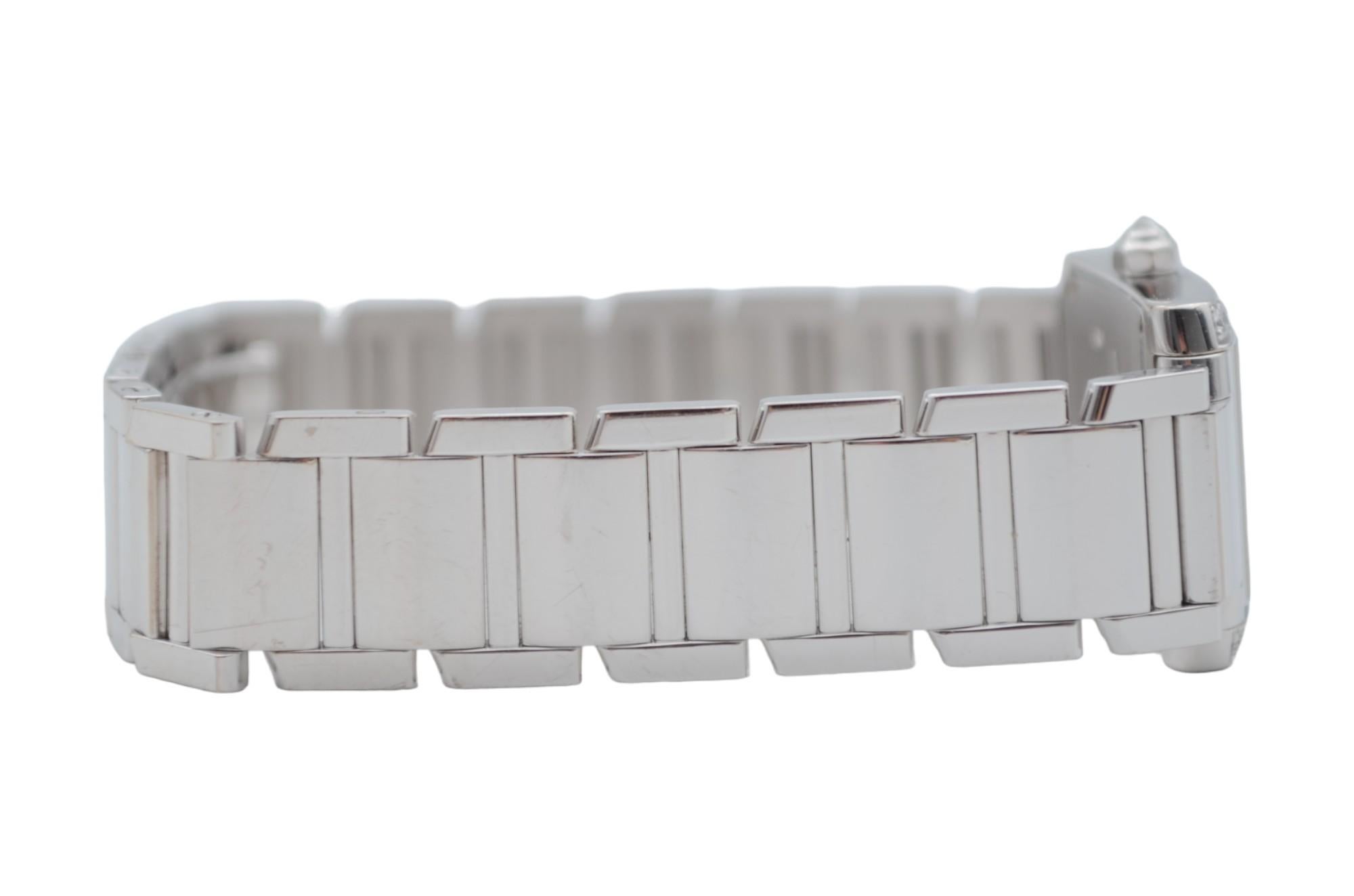 Cartier Tank Francaise Dama Oro Blanco 18K Bisel Diamante 20x25mm Ref: 2365 4