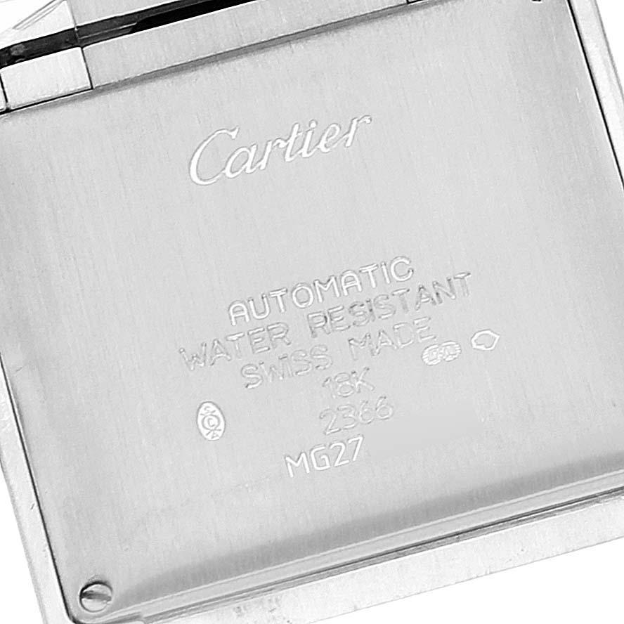 Reloj unisex Cartier Tank Francaise grande de oro blanco de 18 quilates con diamantes 2366 2