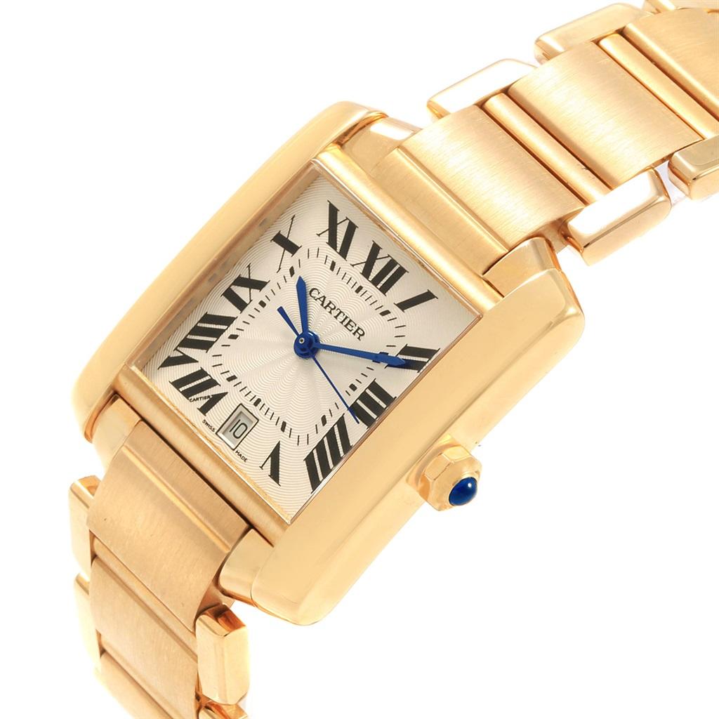 Cartier Tank Francaise Large 18 Karat Yellow Gold Automatic Watch W50001R2 2
