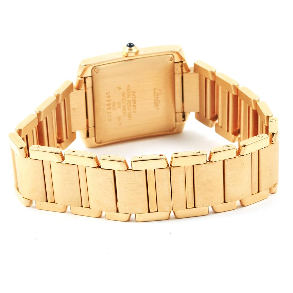 Cartier Tank Francaise Large 18 Karat Yellow Gold Automatic Watch W50001R2 4