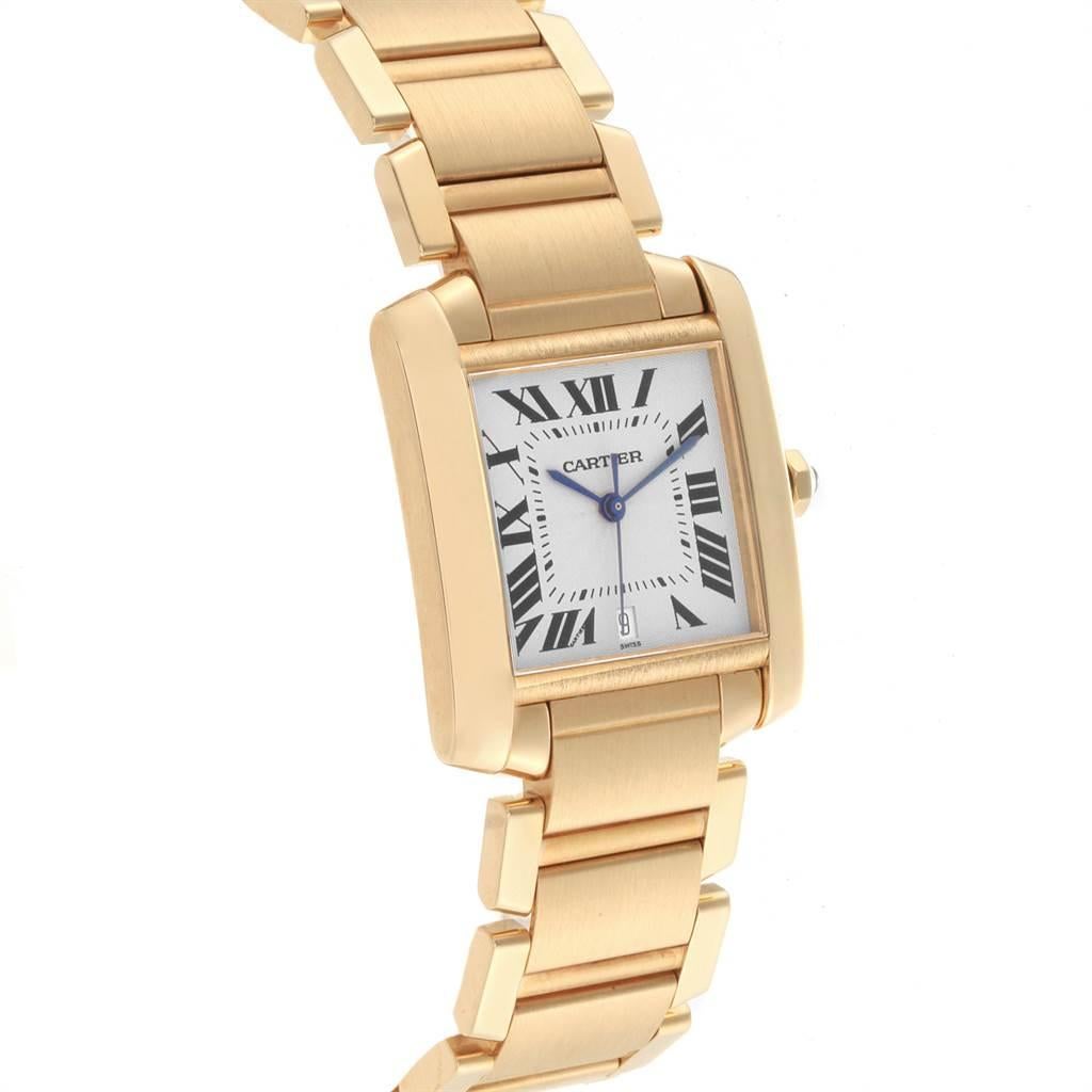 Women's Cartier Tank Francaise Large 18 Karat Yellow Gold Ladies Watch W50001R2