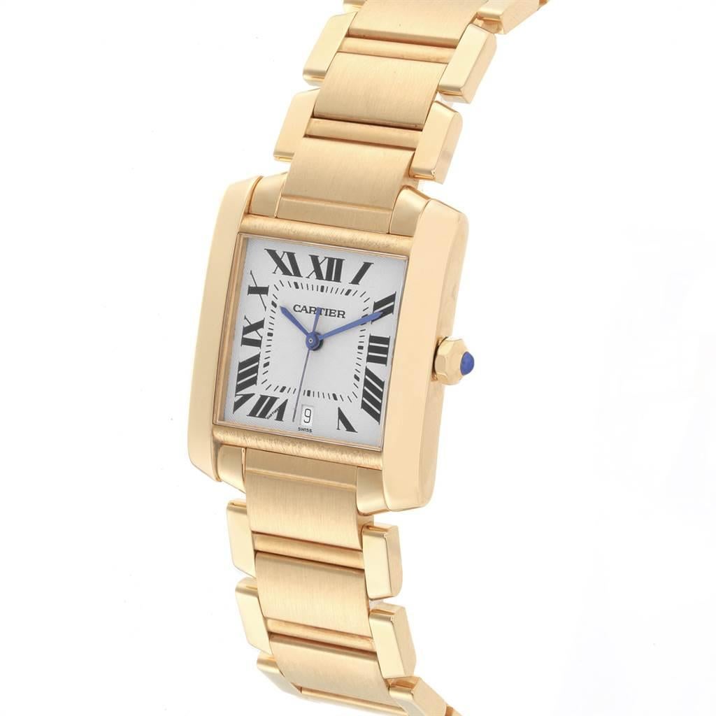 Cartier Tank Francaise Large 18 Karat Yellow Gold Ladies Watch W50001R2 1