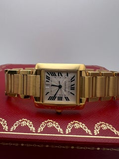 Cartier Tank Francaise Large 18K Solid Yellow Gold Automatic Watch Box