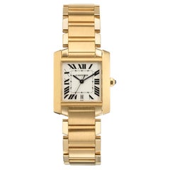 Cartier Tank Francaise Large 18K Yellow Gold W50001R2 Automatic Watch Box