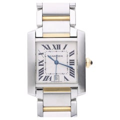 Cartier Tank Francaise Large 28mm Two Tone Automatic Date Watch
