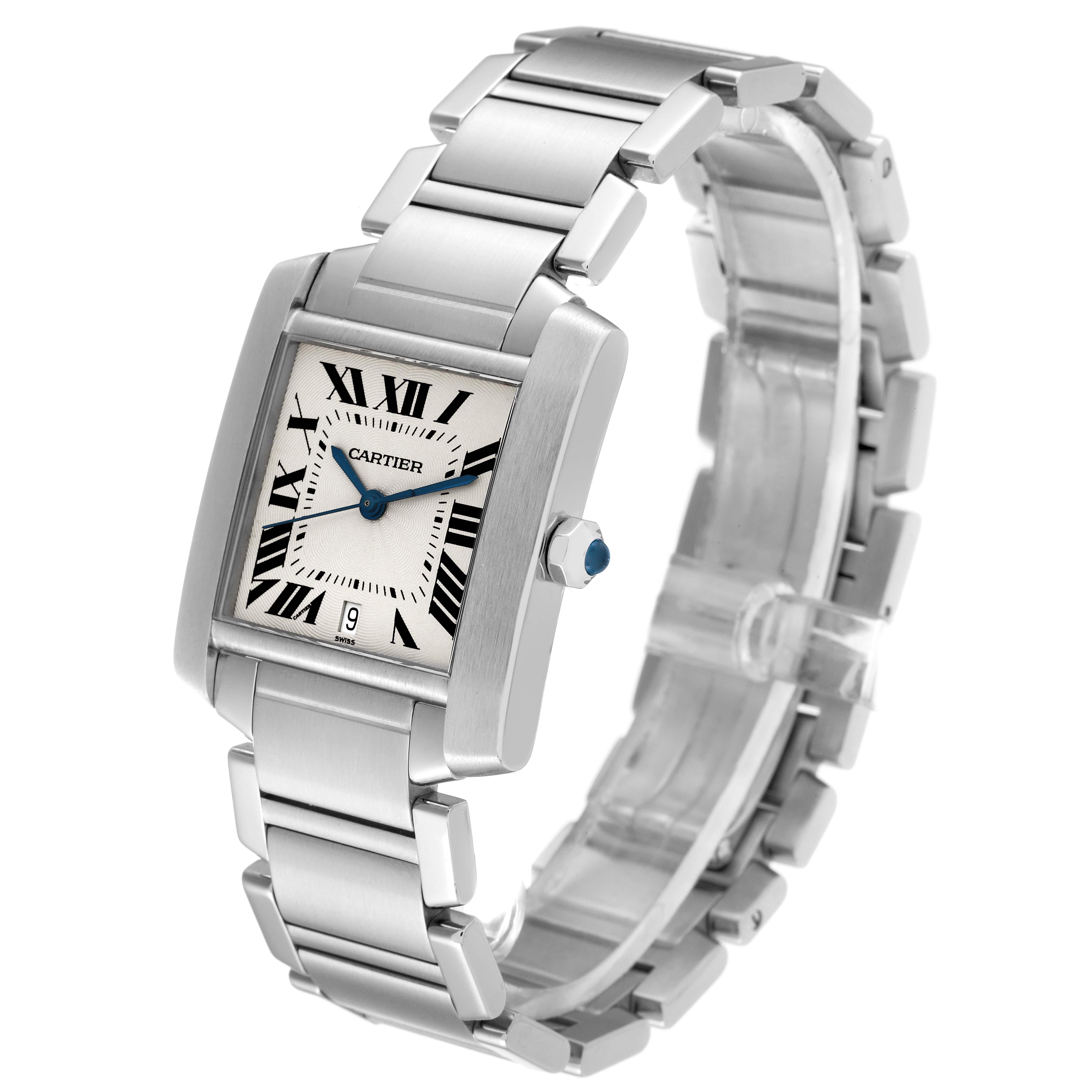 Cartier: Große Herrenuhr Tank Francaise aus Automatikstahl, W51002Q3 1