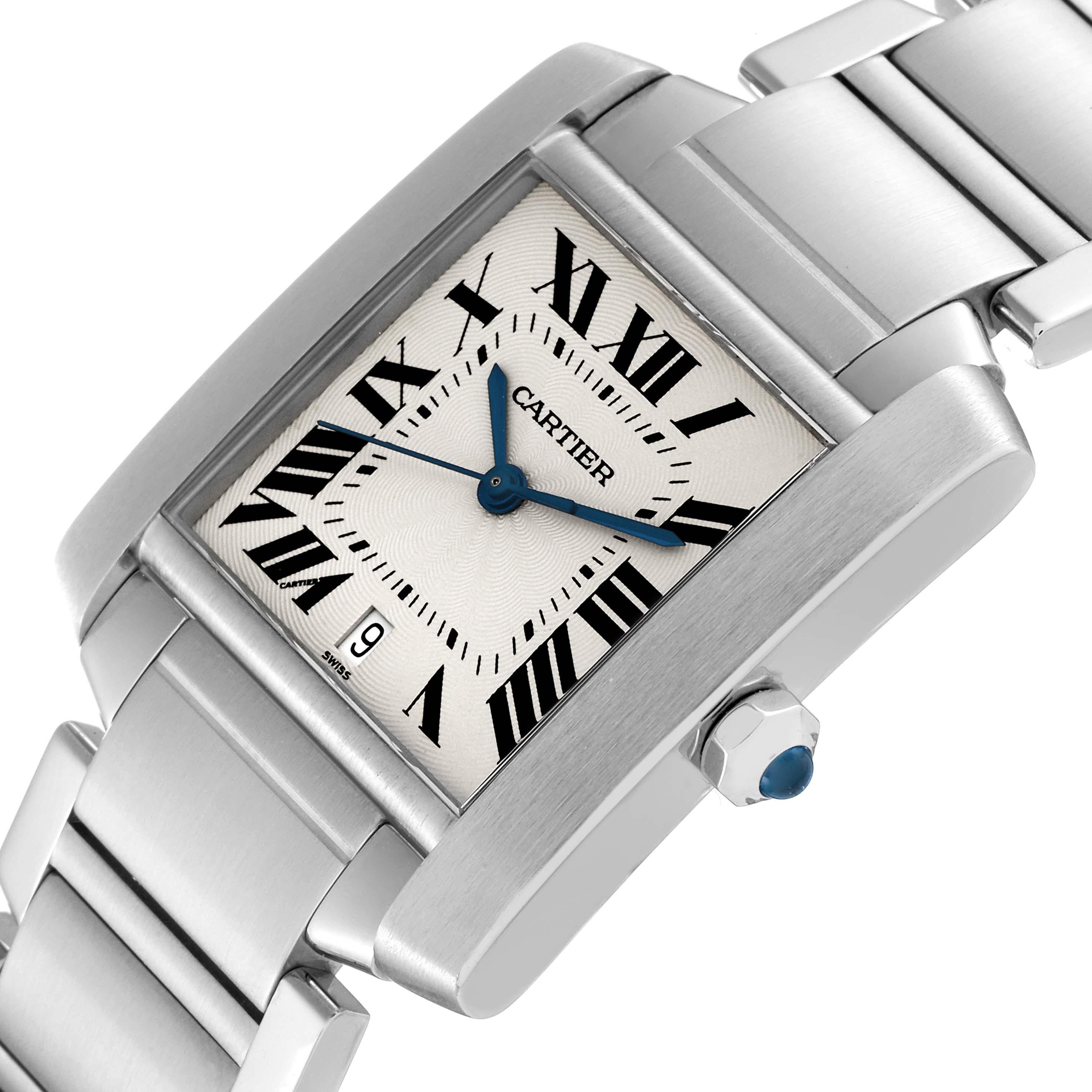 Cartier: Große Herrenuhr Tank Francaise aus Automatikstahl, W51002Q3 2