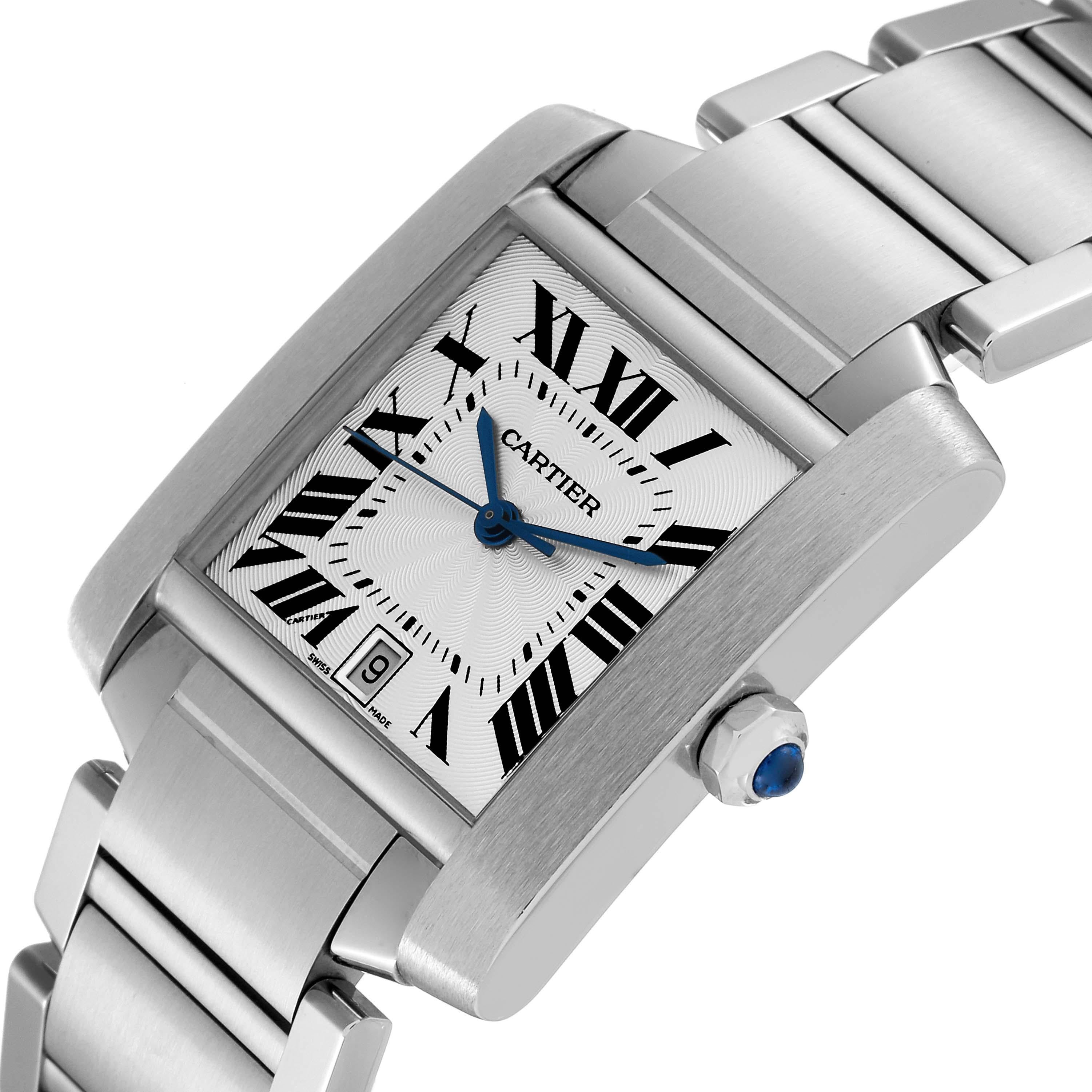 Men's Cartier Tank Francaise Large Automatic Steel Mens Watch W51002Q3