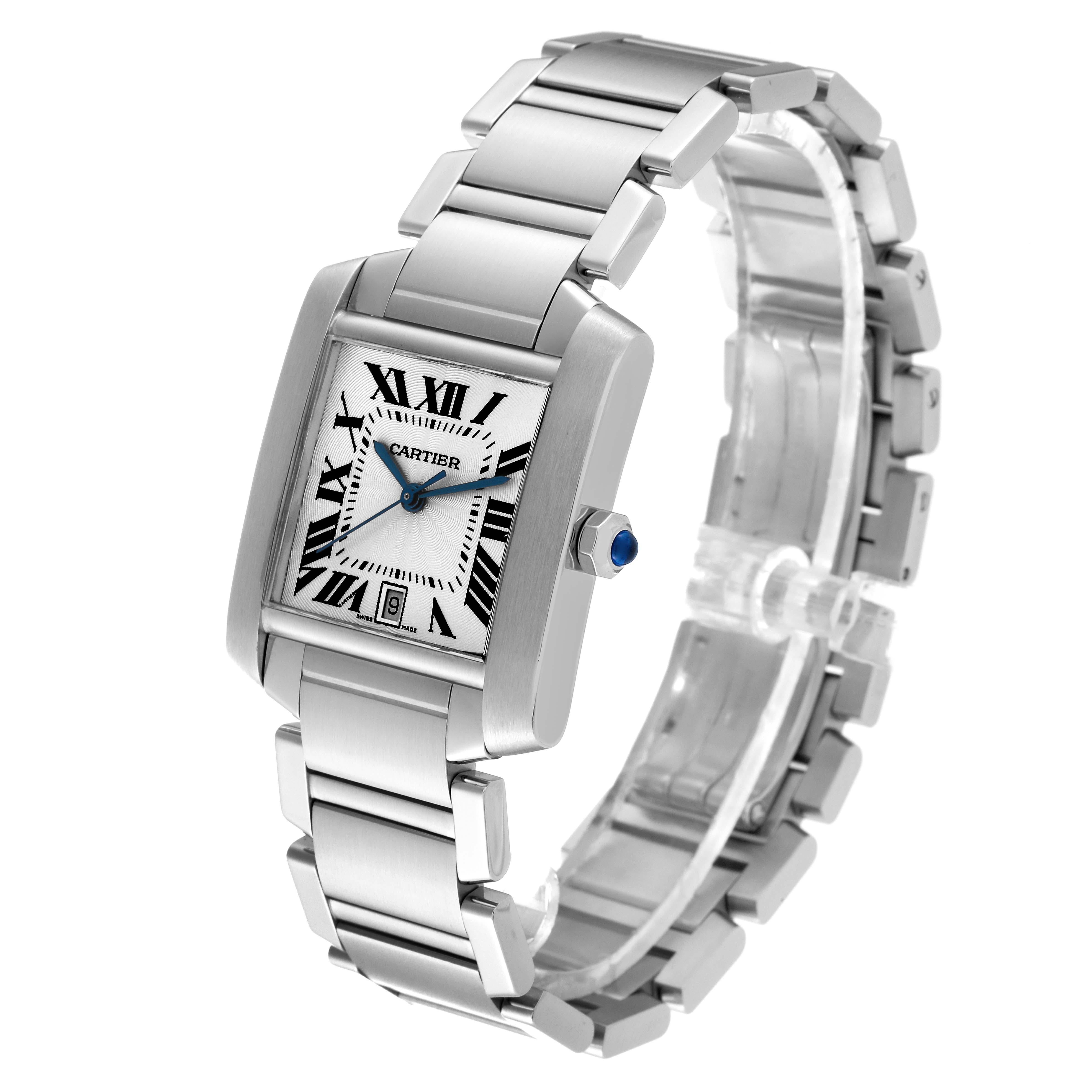 Cartier Tank Francaise Large Automatic Steel Mens Watch W51002Q3 3