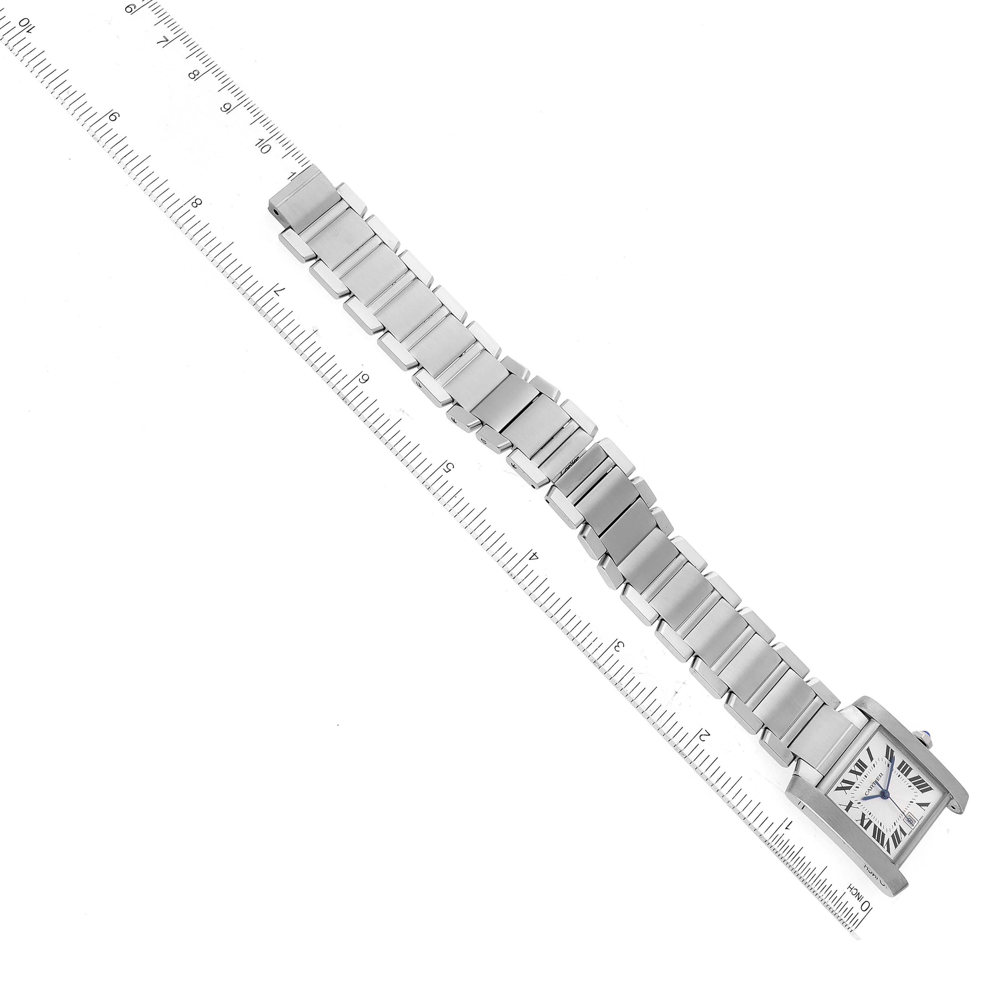 Cartier Tank Francaise Large Automatic Steel Mens Watch W51002Q3 3