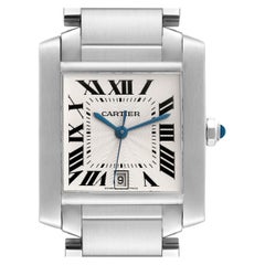 Cartier Tank Francaise Large Automatic Steel Mens Watch W51002Q3
