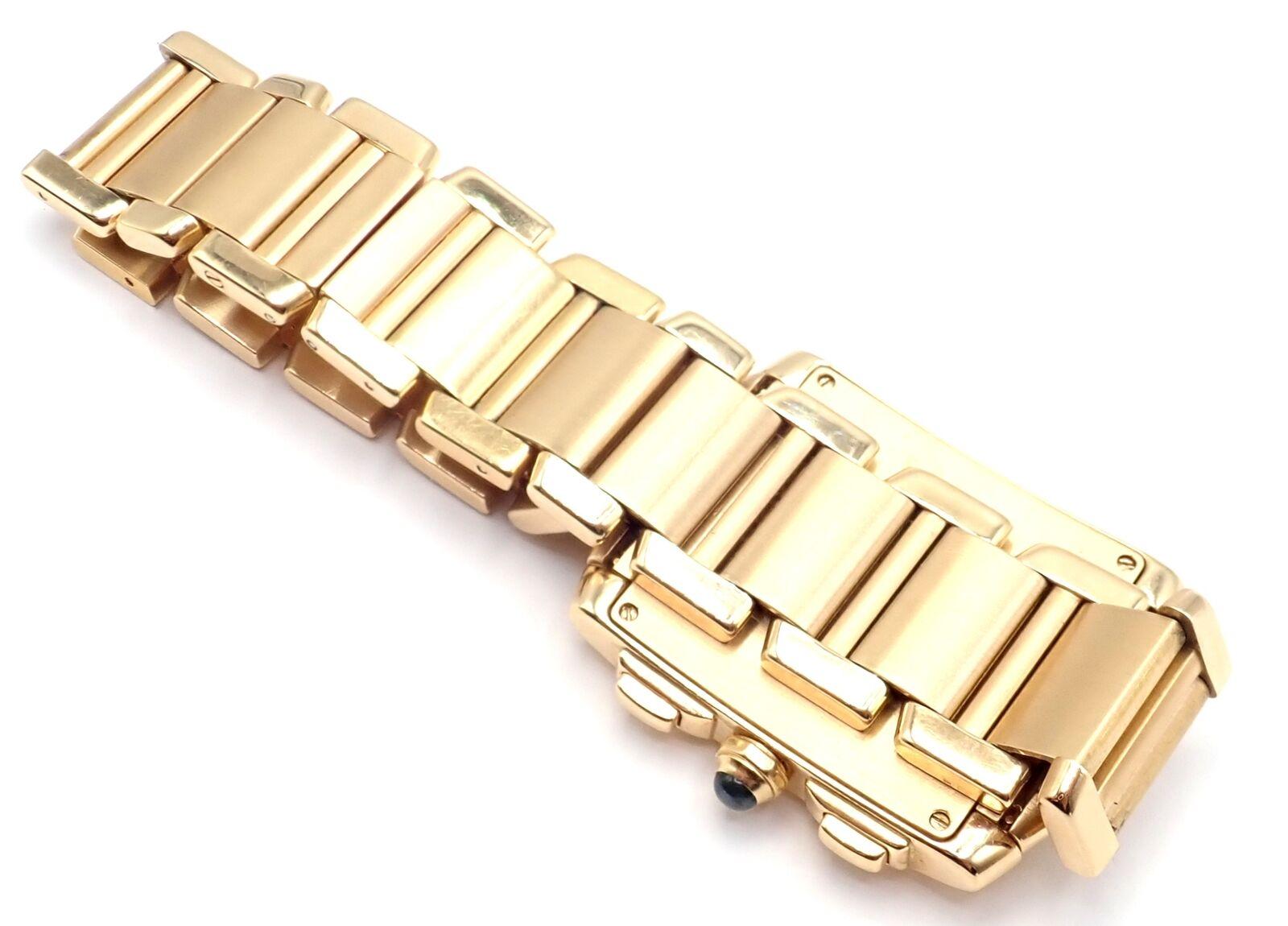 Cartier Tank Francaise Large Chronograph Quartz Yellow Gold Watch Ref. 1830 2