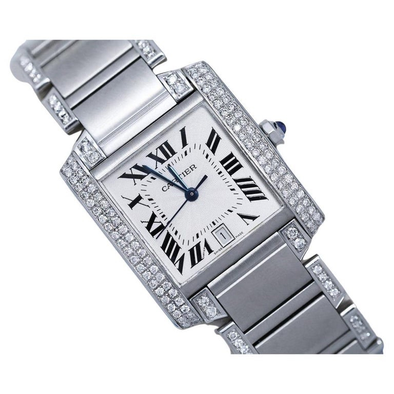 Cartier Tank Francaise Large - 6 For Sale on 1stDibs | cartier tank  francaise large automatic, cartier tank francaise gold large, tank francaise  large model