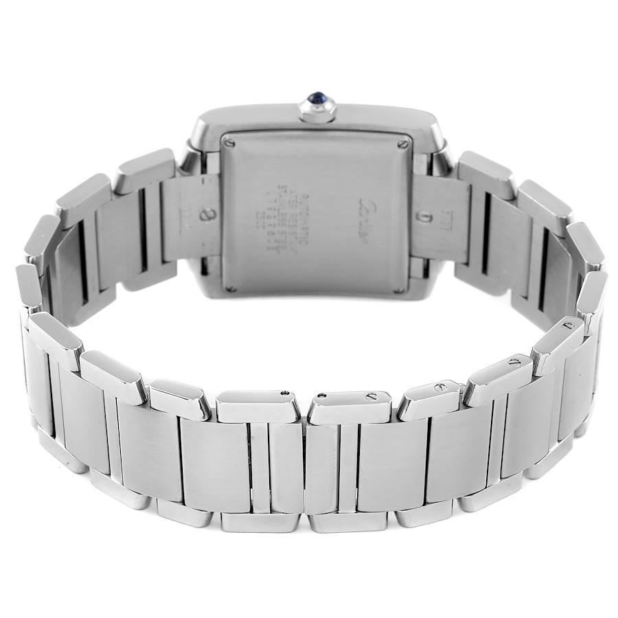 Men's Cartier Tank Francaise Large Steel Automatic Mens Watch W51002Q3 For Sale