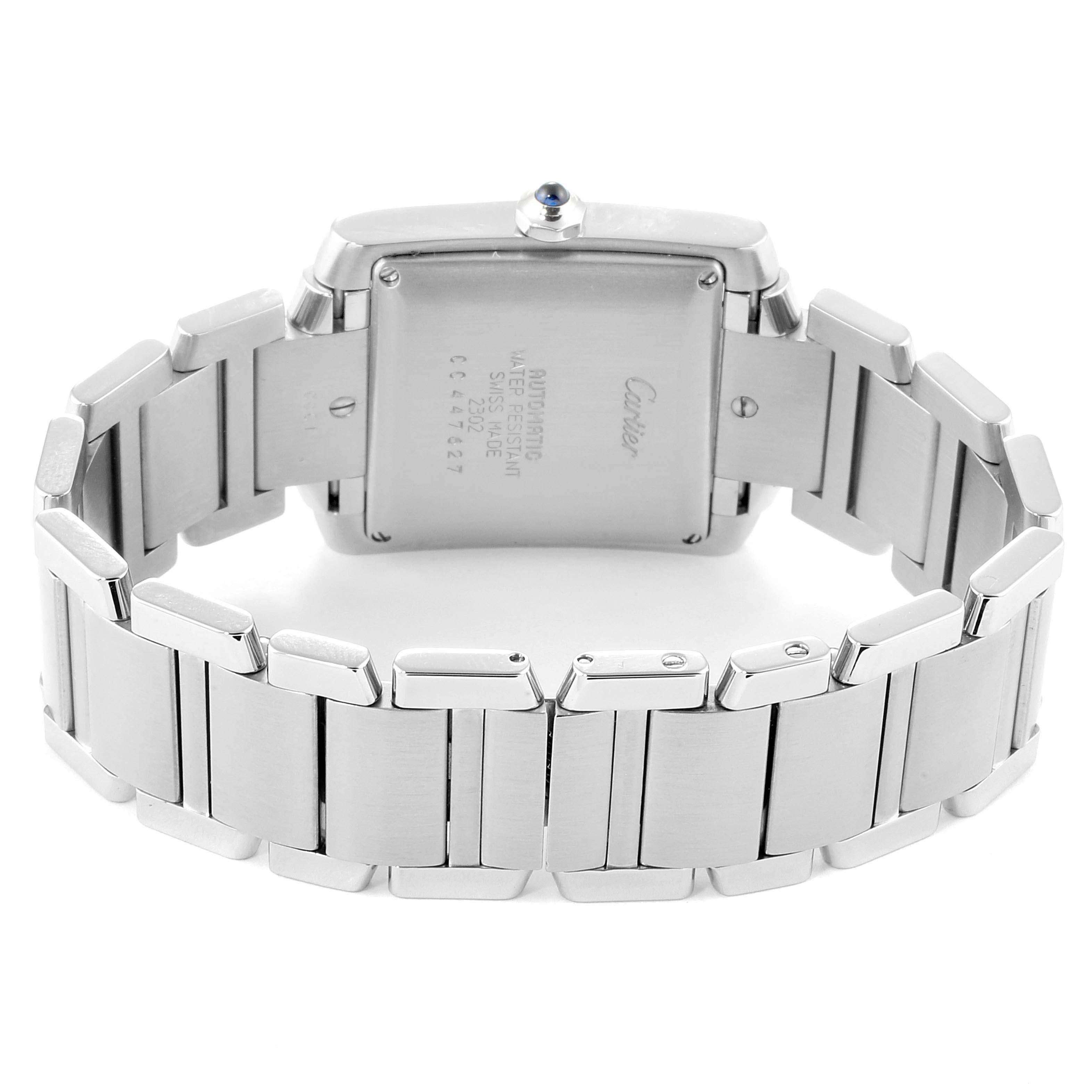 Cartier Tank Francaise Large Steel Automatic Men's Watch W51002Q3 For Sale 3
