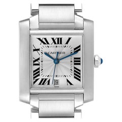 Cartier Tank Francaise Large Steel Automatic Mens Watch W51002Q3