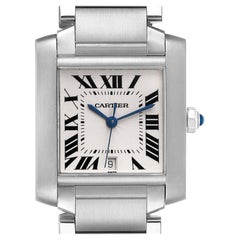Cartier Tank Francaise Large Steel Automatic Mens Watch W51002Q3