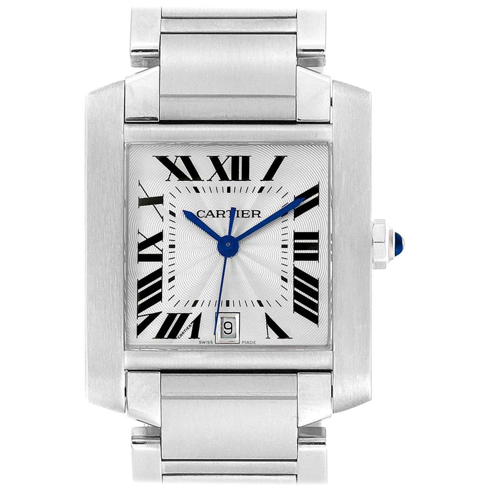 Cartier Tank Francaise Large Steel Automatic Men's Watch W51002Q3